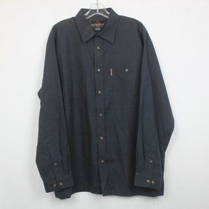 Weatherproof Long Sleeve Button Up Black Shirt